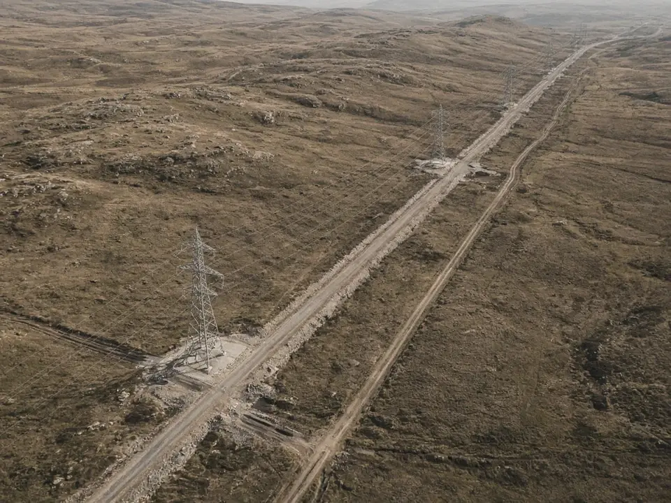Energy infrastructure across open ground